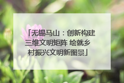 无锡马山：创新构建三维文明矩阵 绘就乡村振兴文明新图景