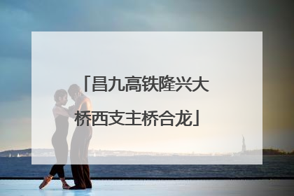 昌九高铁隆兴大桥西支主桥合龙