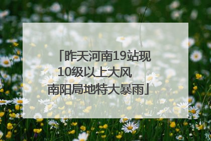 昨天河南19站现10级以上大风  南阳局地特大暴雨