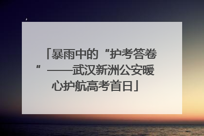 暴雨中的“护考答卷”——武汉新洲公安暖心护航高考首日