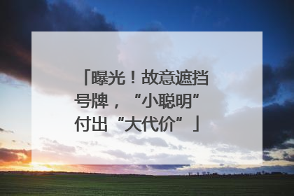 曝光！故意遮挡号牌，“小聪明”付出“大代价”