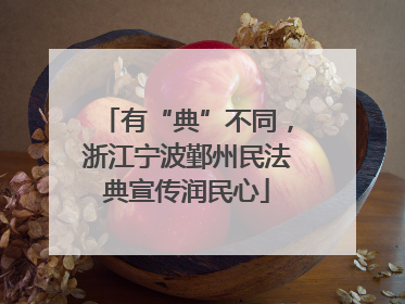 有“典”不同，浙江宁波鄞州民法典宣传润民心
