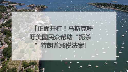 正面开杠！马斯克呼吁美国民众帮助“扼杀”特朗普减税法案