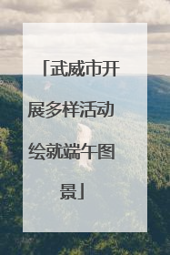 武威市开展多样活动绘就端午图景