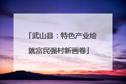 武山县：特色产业绘就富民强村新画卷