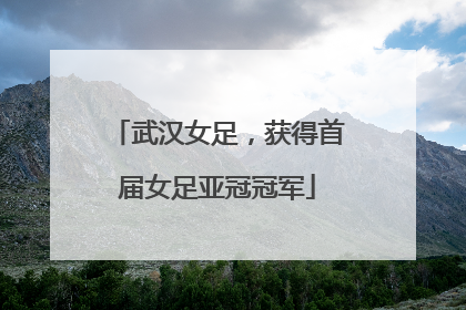 武汉女足，获得首届女足亚冠冠军