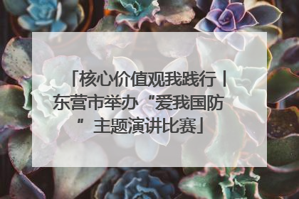 核心价值观我践行丨东营市举办“爱我国防”主题演讲比赛