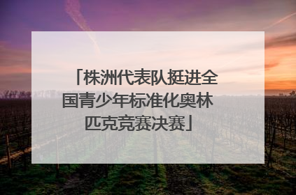 株洲代表队挺进全国青少年标准化奥林匹克竞赛决赛