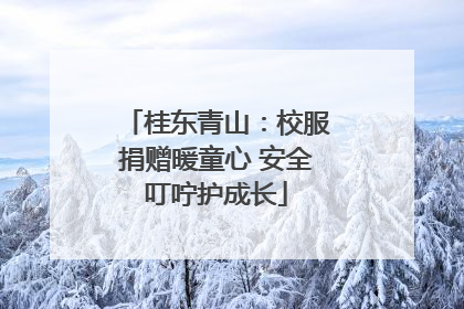 桂东青山：校服捐赠暖童心 安全叮咛护成长