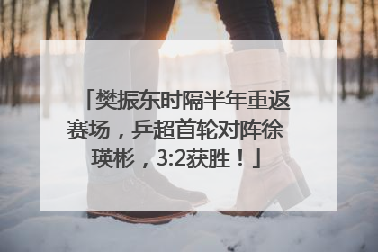 樊振东时隔半年重返赛场，乒超首轮对阵徐瑛彬，3:2获胜！