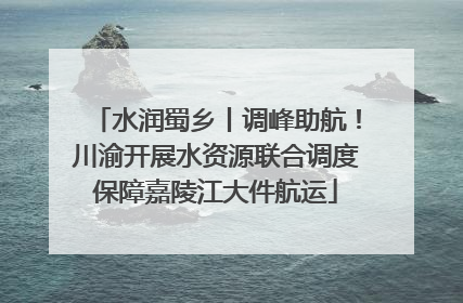 水润蜀乡丨调峰助航！川渝开展水资源联合调度保障嘉陵江大件航运
