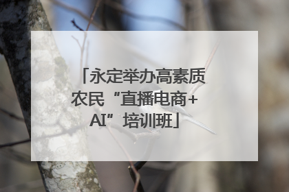 永定举办高素质农民“直播电商+AI”培训班