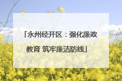 永州经开区：强化廉政教育 筑牢廉洁防线