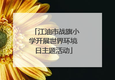 江油市战旗小学开展世界环境日主题活动