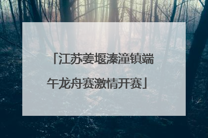 江苏姜堰溱潼镇端午龙舟赛激情开赛