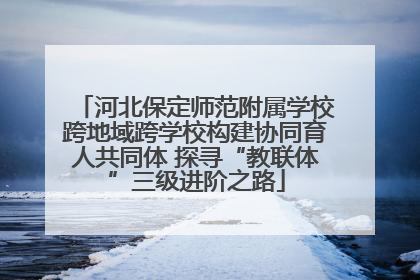 河北保定师范附属学校跨地域跨学校构建协同育人共同体 探寻“教联体”三级进阶之路