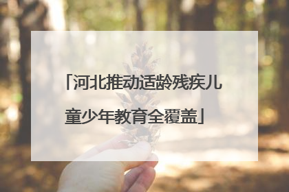 河北推动适龄残疾儿童少年教育全覆盖