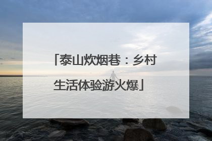 泰山炊烟巷：乡村生活体验游火爆