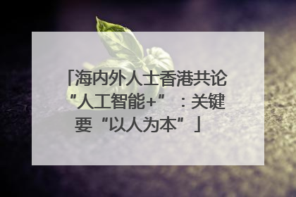 海内外人士香港共论“人工智能+”：关键要“以人为本”
