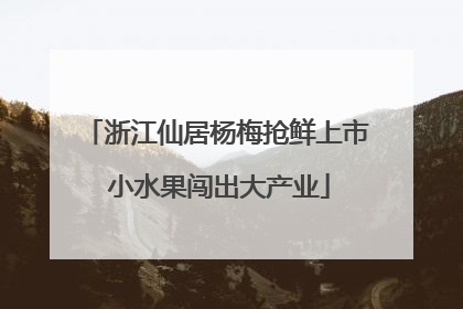 浙江仙居杨梅抢鲜上市 小水果闯出大产业
