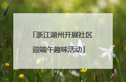 浙江湖州开展社区迎端午趣味活动