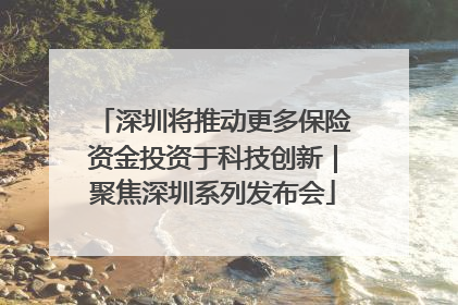 深圳将推动更多保险资金投资于科技创新｜聚焦深圳系列发布会