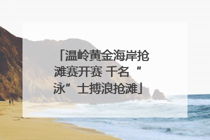 温岭黄金海岸抢滩赛开赛 千名“泳”士搏浪抢滩