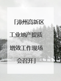漳州高新区工业地产提质增效工作现场会召开