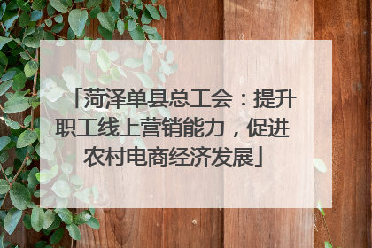 菏泽单县总工会：提升职工线上营销能力，促进农村电商经济发展