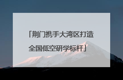 荆门携手大湾区打造全国低空研学标杆