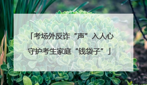 考场外反诈“声”入人心 守护考生家庭“钱袋子”