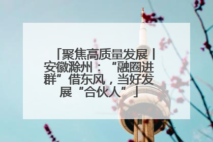 聚焦高质量发展丨安徽滁州：“融圈进群”借东风，当好发展“合伙人”