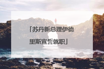 苏丹新总理伊德里斯宣誓就职