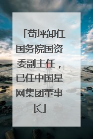 苟坪卸任国务院国资委副主任，已任中国星网集团董事长