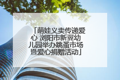 萌娃义卖传递爱心 浏阳市新翼幼儿园举办跳蚤市场暨爱心捐赠活动