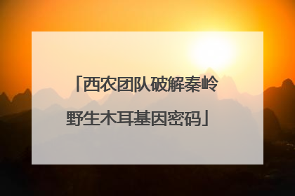 西农团队破解秦岭野生木耳基因密码