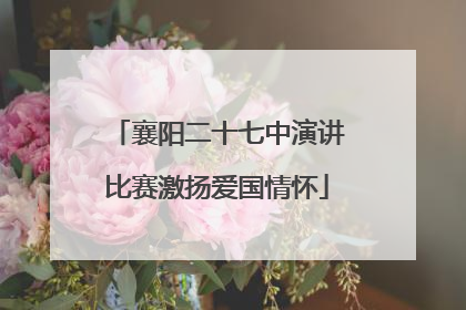 襄阳二十七中演讲比赛激扬爱国情怀