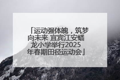 运动强体魄，筑梦向未来 宜宾江安蟠龙小学举行2025年春期田径运动会
