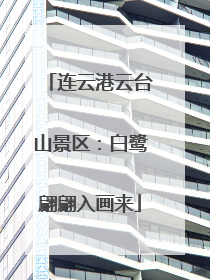 连云港云台山景区：白鹭翩翩入画来
