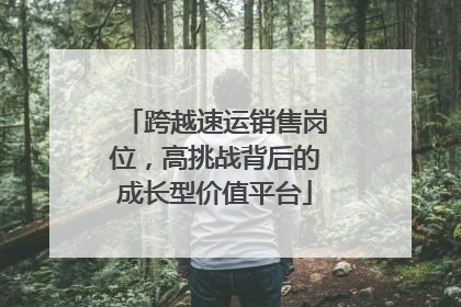 跨越速运销售岗位，高挑战背后的成长型价值平台