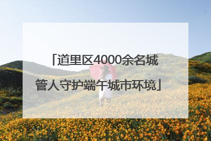 道里区4000余名城管人守护端午城市环境