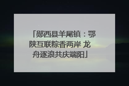 郧西县羊尾镇：鄂陕互联粽香两岸 龙舟逐浪共庆端阳