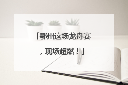鄂州这场龙舟赛，现场超燃！