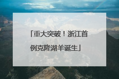 重大突破！浙江首例克隆湖羊诞生