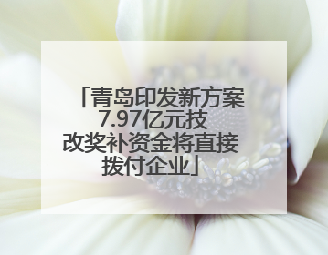 青岛印发新方案 7.97亿元技改奖补资金将直接拨付企业
