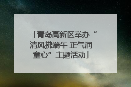 青岛高新区举办“清风拂端午 正气润童心”主题活动