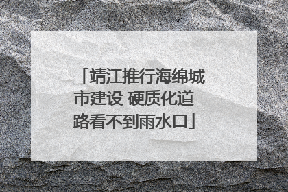 靖江推行海绵城市建设 硬质化道路看不到雨水口