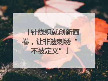 针线织就创新画卷，让非遗刺绣“不被定义”