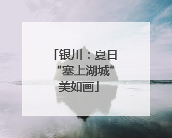 银川：夏日“塞上湖城”美如画