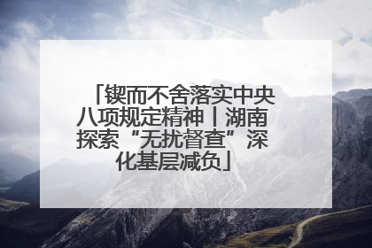 锲而不舍落实中央八项规定精神丨湖南探索“无扰督查”深化基层减负